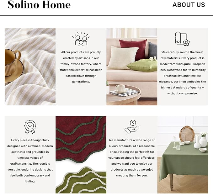 Solino Home 100% Pure Linen Fall Table Runner 132 Inches Long - Floral Print Table Runner 14 x 132 Inch for Autumn - Handcrafted and Machine Washable - Fallen Leaves Print