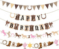 Horse Birthday Decorations,Pre-strung Horse Party Banners for Girls,Cowgirl Happy Birthday Decorations Western Horse Supplies Women