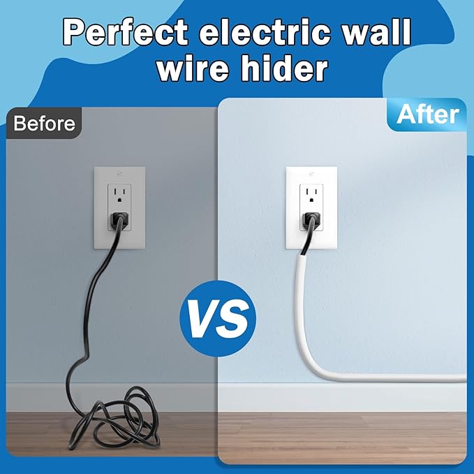 UOMTFAI Wall Cord Hider 390 Inch - Self-Adhesive Wire Cover Raceway for Walls, Flexible PVC Cable Concealer for Home and Office, W0.59 H0.39in - White