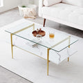 LumFurn Rectangle Coffee Table for Living Room, Mid-Century Modern Design