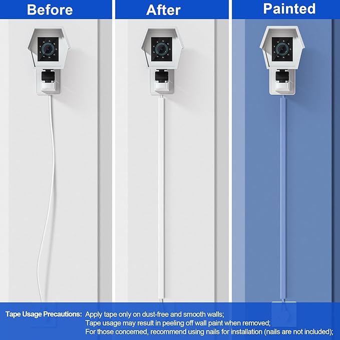 ZhiYo One Cord Hider Wall, 170in Cable Hider Concealer, Paintable PVC Wire Covers for Cords on Wall, Corner Cable Management Raceway for Thick Extension Cord, W0.6 H0.4in, White