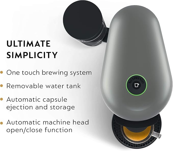 Nespresso Vertuo Plus Coffee and Espresso Maker by Breville, Grey