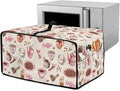 Toaster Oven Dust Cover Dustproof Stylish Convection Microwave Ovens Cover Stain-resistant Small Countertop Appliance Protector, S, Coffee Mocha Pot Beige Pink