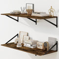 Fun Memories Floating Shelves for Wall, 12 Inch Deep Floating Shelves Set of 2