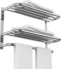 CAXIMSY 22.8Inch Towel Rack for Bathroom and Lavatory Towel Hanger with Wall Mount Towel Bars 304 Stainless Steel No Drill Tower Holder Shelf (Triple-Layered Towel Rack)