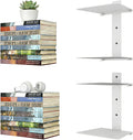 Invisible Floating Bookshelves 4 Tier, Heavy Duty Metal Book Organizer