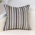 Yangest Grey Striped Throw Pillow Cover Multicolor Velvet Cushion Cover Modern Bohemian Pillowcase for Sofa Couch Bedroom Living Room Home Christmas Decoration,18x18 Inch