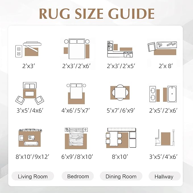 Fmfunctex 8x10 Washable Abstract Area Rug Brown Grey Neutral Modern Large Non Slip Carpet for Living Room Bedroom Soft Low Pile Indoor Mat Accent Throw Rug for Dining Kitchen Office Nursery, Grey Gold