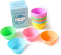 Muffinboi by XNM Creations, Premium Grade Silicone Cupcake and Muffin Liner Molds Baking Cups (Pastel), Pack of 24