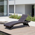 Folding Patio Chaise Lounge, Foldable Long Reclining Patio Seating Chairs