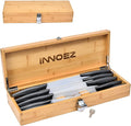 Bamboo Knife Lock Box & Kitchen Drawer Organizer with Key for Child Safety