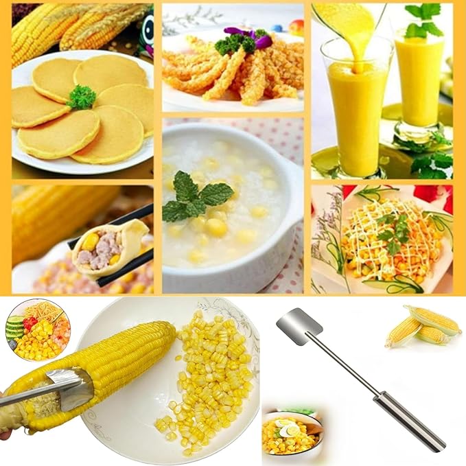 2026 Corn Peeler for Corn on the Cob, Stainless Steel Corn Cob Stripper Tool for Stripping off Corn Kernel From Cob，Restaurant Chefs, Outdoor Dining Enthusiasts。