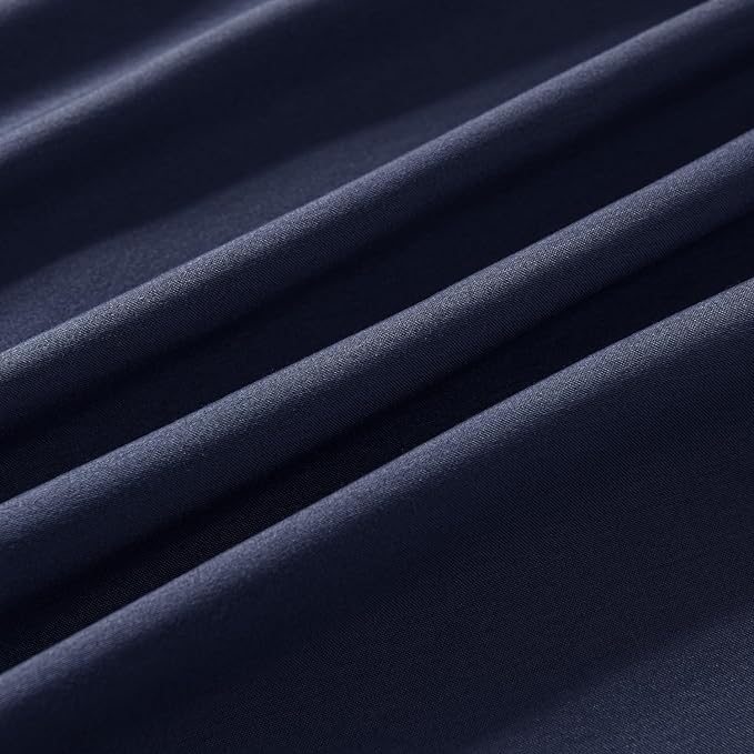 Bed Skirt King Size Ruffled Bed Skirts with Split Corners,14 Inch Drop Dust Ruffle Bed Skirt with Platform, Blue