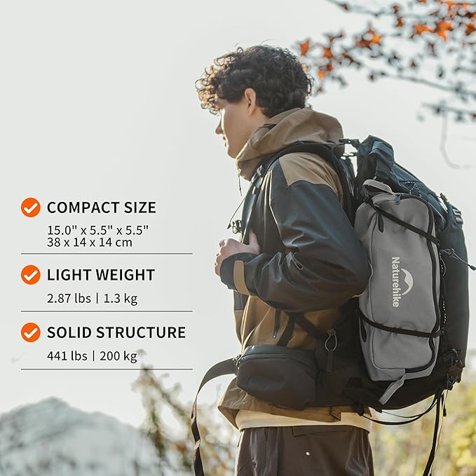 Naturehike YL01 Snap Camping Chair, 1 Second Setup Frame, 441lb Capacity Camp Chair, Portable & Lightweight Backpacking Chair