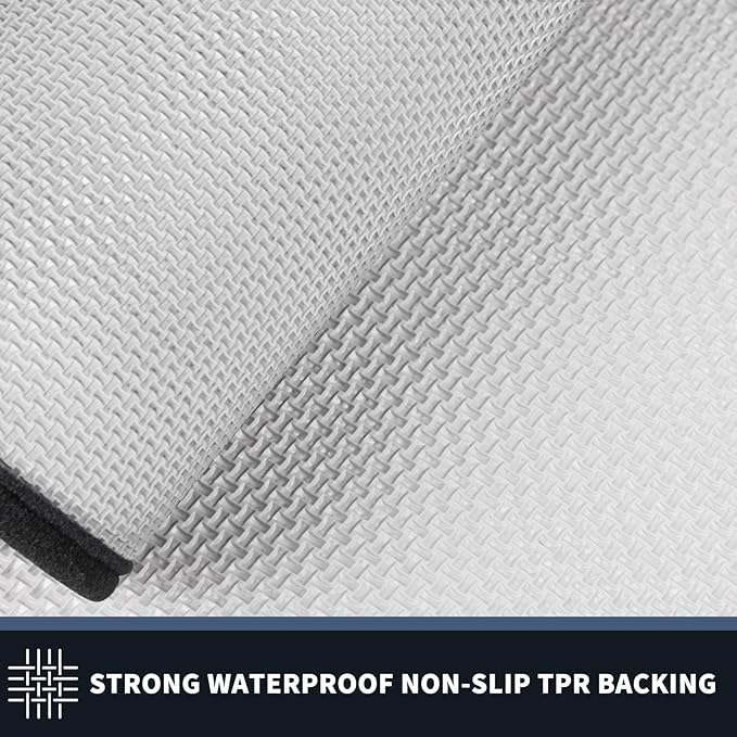 PURRUGS Dirt Trapper Door Mat 34" x 60", Non-Slip/Skid Machine Washable Entryway Rug, Shoes Scraper, Throw Rug, Super Absorbent Area Rug for Muddy Wet Shoes and Paws, Bluish Grey & Charcoal