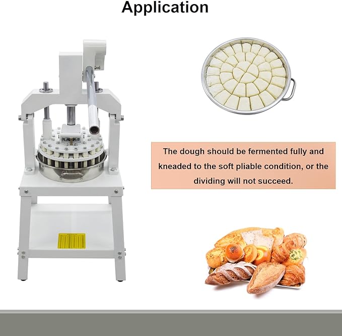 BANFLUXION 24PCS Vertical Type Manual Dough Dividing Machine 2 Trays Manual Dough Divider Bakery Dough Cutter Machine 1.59oz-8.46oz(45g-240g)/pcs