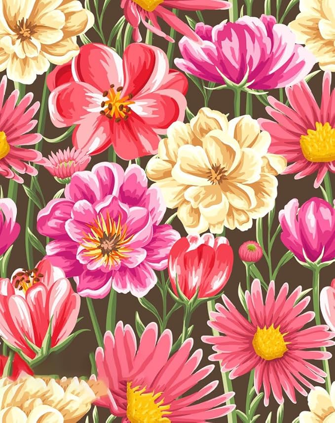 Vibrant Floral Outdoor Rug Modern Flower Texture Rugs for Patio Deck Porch Balcony Waterproof Non Slip Camping Garden Large Outside Carpet Easy Clean Machine Washable Pool Mat Pink 6x8