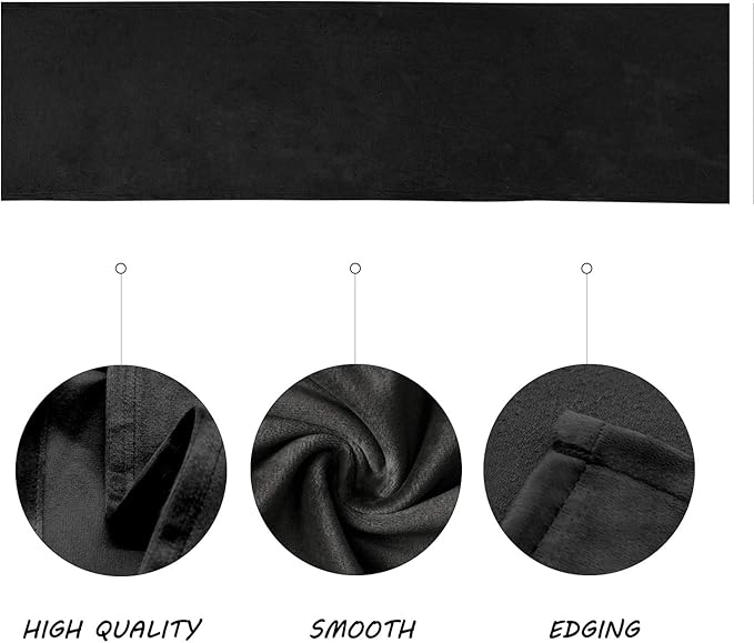 BALCONY & FALCON Velvet Table Runner 14"x51" Black Luxury Machine Washable Farmhouse Vintage Runner for Table Dining, Party, Wedding, Birthday, Easter, Thanksgiving & Christmas & Home Décor