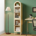 71" Tall Arched Cabinet with Acrylic Door, Modern Curio Arched Bookcase with