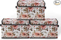 Stackable Storage Bins with Lids,Closet Organizers Fabric Box for Home and Office,Blanket Clothes Organizers,Under Bed Storage Containers 3 Pack