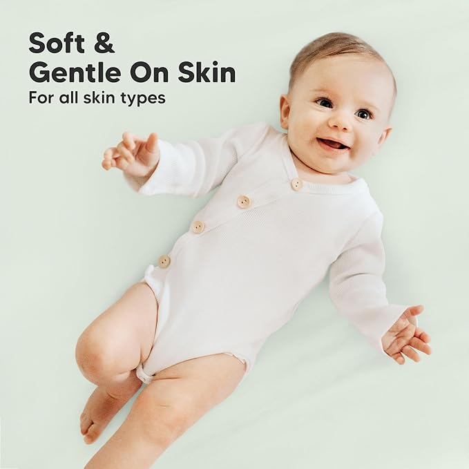 2-Pack Mini Crib Sheets Fitted - 38x26 Pack N Play Sheets for Pack and Play Mattress, Organic Cotton, Soft & Breathable Playard Bedding, Neutral Mini Toddler Bed Cover for Boys, Girls (Cove)