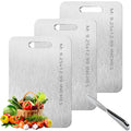 Titanium Cutting Board Set of 3,100% Pure Titanium Cutting Boards for Kitchen Double Sided,Hygiene Durable Dishwasher,Fruit & Vegetables （3P-M)
