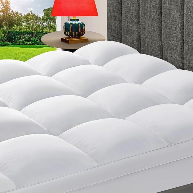 CHOKIT Full Mattress Topper, Extra Thick Pillow Top Mattress Pad for Back Pain Relief, Cooling Bed Topper Mattress Cover with 8-21 Inch Deep Pocket