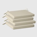 WestinTrends Solace Outdoor Patio Kitchen Dining Chair Square Seat Cushions Set of 4, 18 x 18, Beige