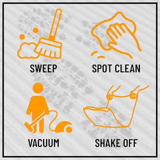 Ottomanson 3'11" x 32' Hallway Runner with Scraper Pile - Extra Durable Non-Slip Rug Mat for Indoor & Outdoor Use - Ideal for Kitchen, Entryway & Garage - High-Traffic Carpet, Black
