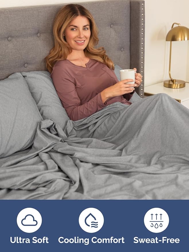 Extra Deep Cal King Fitted Sheet - Hotel Luxury Single Fitted Sheet Only - Easily Fits 18 to 24 inch Mattress - Soft, Wrinkle & Fade Free with Extra Deep Pockets - Breathable & Comfy - Heathered Grey