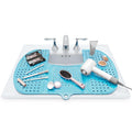 Sink Topper Bathroom Sink Cover for Counter Space & Storage Saver | RV Must Haves | Silicone Foldable Beauty Makeup Brush Cleaning Mat | Hot Tools | RV Sink Cover | Large, Pacific Blue