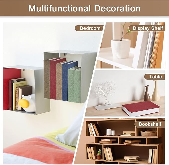 uxcell Decorative Books, 10.6 x 6.7 Linen Fake Books for Decoration Faux Decor Book for Modern Aesthetic Home Office Coffee Table Shelf Desktop Display, Dark Grey