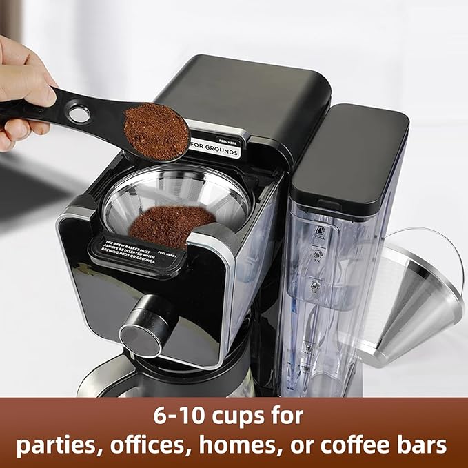 Bouaida 2Pk #4 Cone Reusable Coffee Filters, 304 Stainless Steel for Ninja