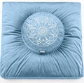 Hihealer Meditation Cushion, Traditional Tibetan Meditation Pillow Velvet Cover - Large Floor Cushion Seating for Adults - Yoga Buckwheat Bolster for Women、Moms