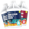 Jarezina 1.5 Gallon Deep Pour Epoxy Resin 2:1 for River Table & Wood Crafts