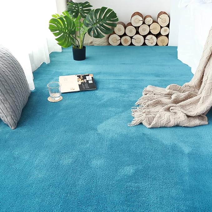 Soft Cashmere Area Rug Luxury Bedside Carpet Bedroom Living Room Mats Solid Color Children's Room Rugs Runner Carpets Indoor Mats Home Décor White Gray Red 4' X 5.2'