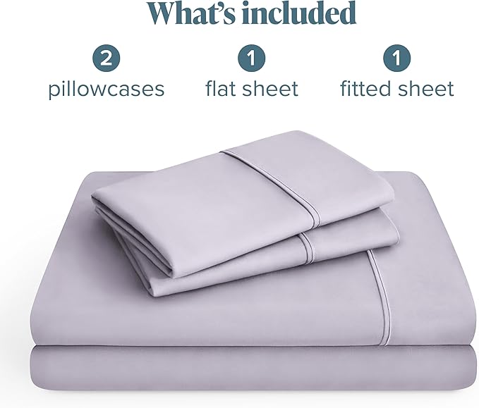 Bare Home California King Sheet Set - 1800 Ultra-Soft Microfiber Cal King Bed Sheets - Double Brushed - Deep Pockets - Easy Fit - 4 Piece Set - Bed Sheets (Cal King, Light Lavender)