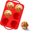Puyeipt Jumbo Muffin Pan with Metal Frame, 6 Cups