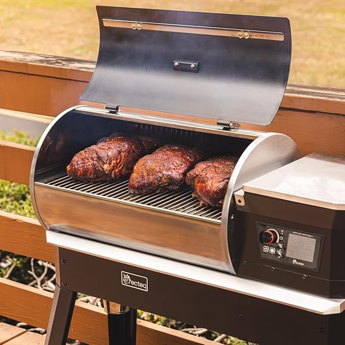 recteq Patio Legend 600 Pellet Smoker, Pellet Grill with Wifi & App Connectivity, Outdoor Smokers Grills, Wood Pellet Grills, Temp Range 180° to 700+°, Smoker Grill + Grilling Basics Bundle