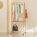 VECELO Coat Rack Freestanding, Entryway Hanger Stand, Umbrella Holder, Hall Tree With Hooks, Floor Standing Metal Tree Stand,Oak