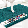 Muddy Mat® AS-SEEN-ON-TV Highly Absorbent Microfiber Door Mat and Pet Rug, Non Slip Thick Washable Area and Bath Mat Soft Chenille for Kitchen Bathroom Bedroom Indoor and Outdoor - Teal 24" x 120"