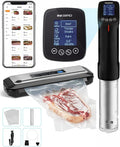 INKBIRD WIFI Sous Vide Cooker Bundle with Vacuum Sealer Machine,1000W Sous-Vide Cooker Immersion Circulator with 14 Preset Recipes on APP and Thermal Immersion with Timer