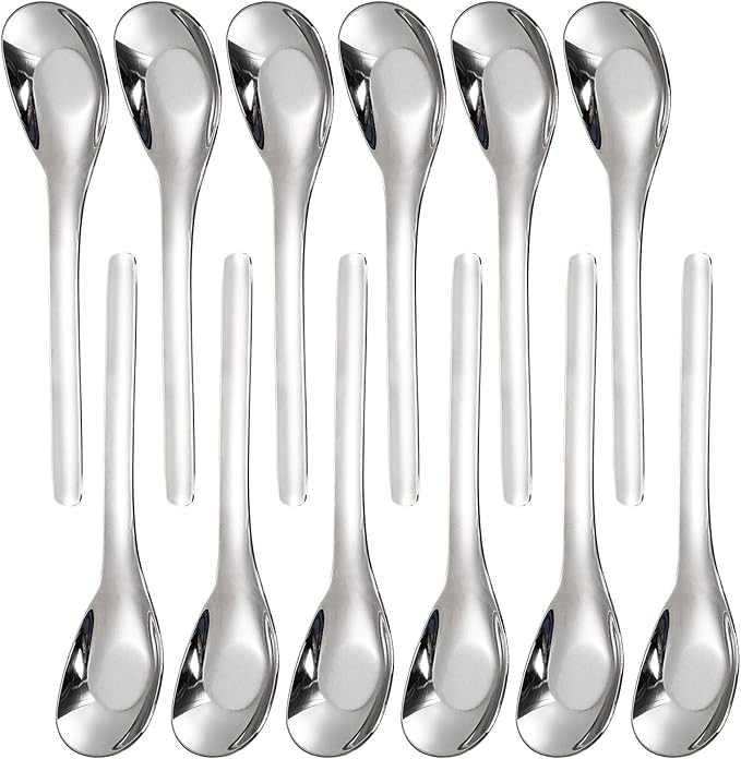 ZAVOOS 12 Pack Stainless Steel Soup Spoons, Premium Mirror Polished