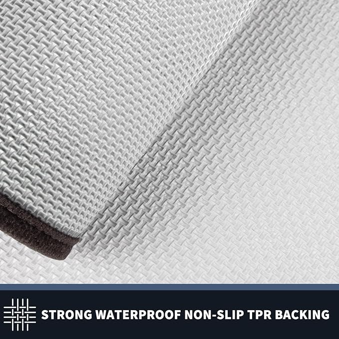 PURRUGS Dirt Trapping Door Mat 24" x 96", Non-Slip/Skid Machine Washable Entryway Rug, Shoes Scraper, Throw Rug, Super Absorbent Area Rug for Muddy Wet Shoes and Paws, Grayish Brown & Coffee
