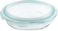 LOCK & LOCK LocknLock Purely Better Glass Round Pie Baking Dish/Food Storage Container with Lid, 9.5 Inch, Clear