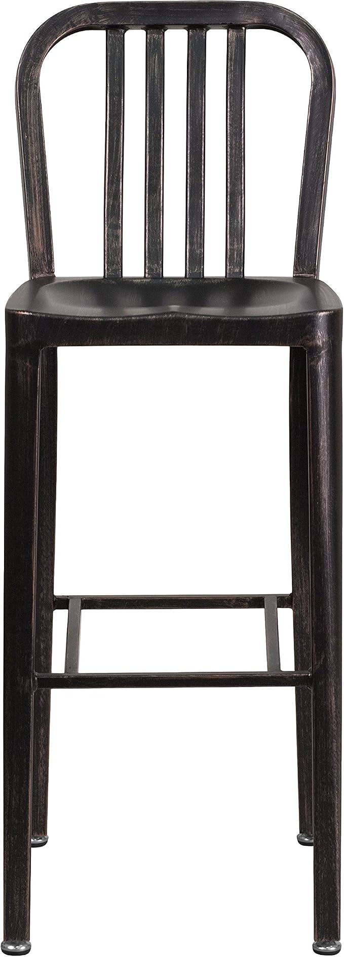 Flash Furniture Gael Commercial Grade 2 Pack 30" High Black-Antique Gold Metal