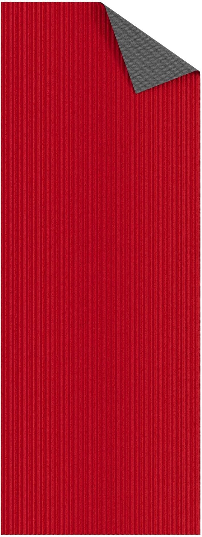 Ottomanson 2' x 12' Hallway Runner with Scraper Pile - Extra Durable Non-Slip Rug Mat for Indoor & Outdoor Use - Ideal for Kitchen, Entryway, Patio & Garage - High-Traffic Carpet, Red