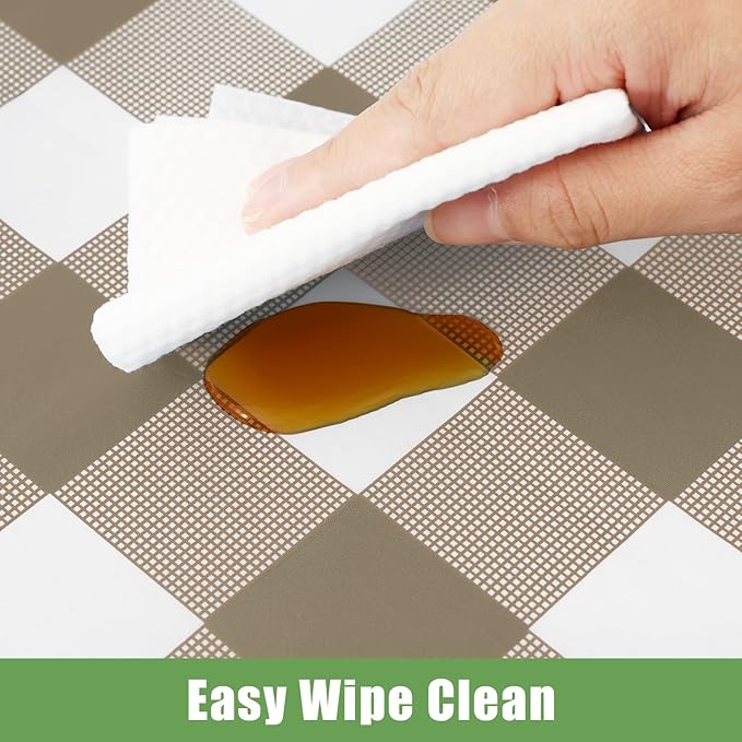 Smiry 20 Pack Khaki Gingham Disposable Tablecloths - 54" x 108" Heavy Duty Plastic Table Cloth, Waterproof Buffalo Plaid Table Covers for Picnic, Banquets, Outdoor Parties