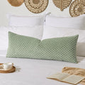 Kevin Textile 20x54 Inch Long Body Lumbar 1 Pack Boho Decorative Throw Pillow Cover Soft Striped Corduroy Rectangle Cushion Case Farmhouse Accent for Living Room Couch Sofa Bed, Sage Green