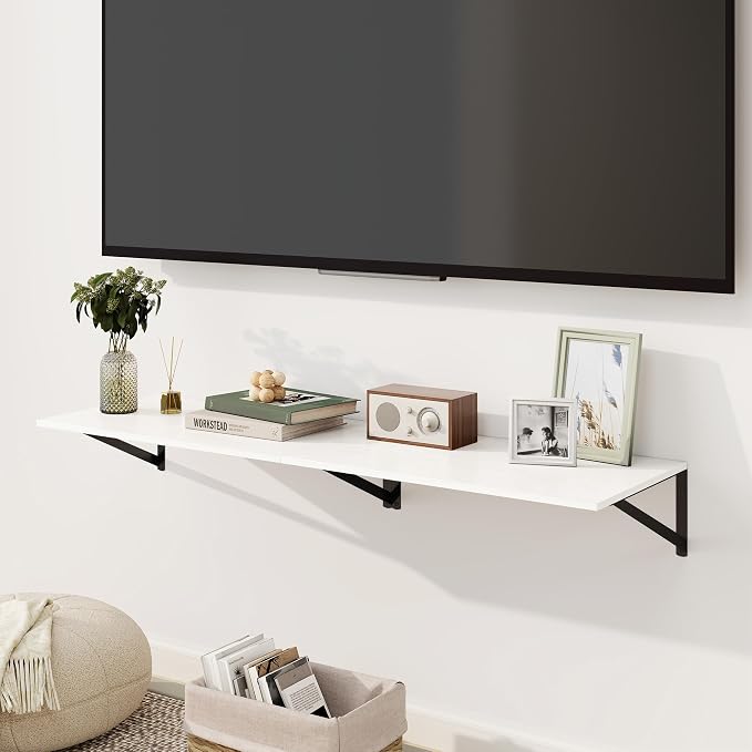 Fun Memories Floating Shelves for Wall, 12 Inch Deep Floating Shelves Set of 2